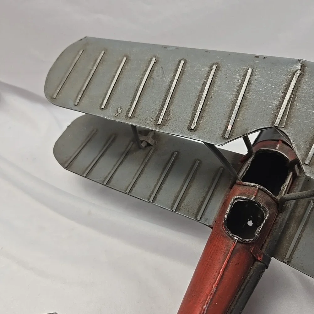 Biplane Gray And Red 12